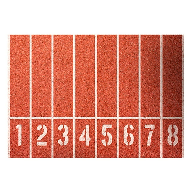 Tapis de Football Intéressant la Conception de la Scène Sportive Anti-Dérapant Machine d'Impression Lavable Réduction du Bruit Jouer Football Rectangle Gazon Artificiel Terrain de Football Épaissi Tapis pour Salon