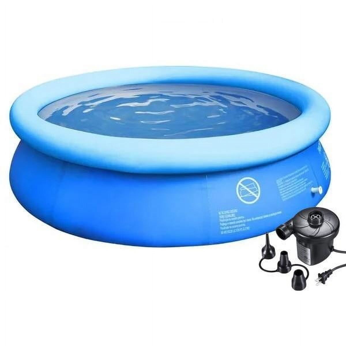 Inflatable Swimming Pool for Kids & Adults - 10 Ft x 30 In Large Inflatable Pool with Air Pump Suitable for Backyard Garden Patio Summer Water Play Party Outdoor