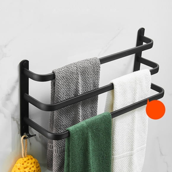 Three Layer Wall Mount Hanger Cloth Holder Shoe Rack Organizer Towel Rack Towel Holder Towel Bar Slipper Self With Hooks