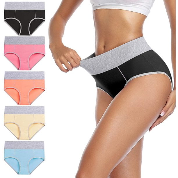 Women's High Waist Cotton Embossing Panties Warm Palace Breathable Underwear