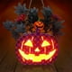 thumbnail image 5 of Halloween Decoración Luces de calabazas de Halloween, Jack-O-Lantern grande iluminado de 9 pulgadas con hojas de arce, bayas, 1 calabaza pequeña y cuerda, funciona con pilas(Buy 2 ship 3), 5 of 7