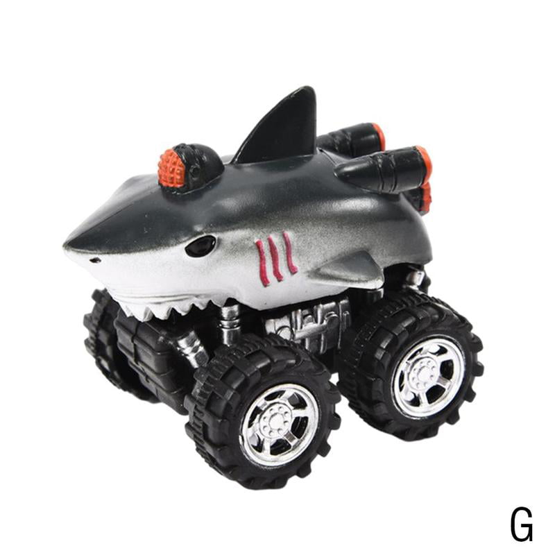 1/6* Dinosaur Cars Pull Back Vehicle SetsMini Animal Car Boy Toy Birthday Gift G 