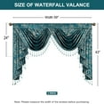 thumbnail image 3 of VOGOL Blue Waterfall Valance, European Print Swag Curtain for Living Room & Bedroom, Rod Pocket Soft Velvet Valance with Tassels, 43" x 59", 3 of 7