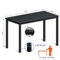 thumbnail image 2 of Computer Desk, Black 47inch MDF And Metal Multi-function Table For Dining and Living Room,Modern Minimalistic Style, Solid Sturdy Table, 2 of 5