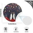 thumbnail image 3 of Dreamtimes Christmas Penguin Placemats Set of 4 Non-Slip Heat Resistant Dining Table Place Mats Washable Kitchen PVC Weave Table Mats, 3 of 6