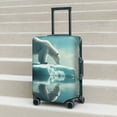 thumbnail image 4 of Cauagu Polar Bear On Iceberg Print Travel Luggage Cover,Travel Dust-proof Suitcase Cover Softside Suitcase Protector for 18-32inch,Not Included Suitcase, 4 of 8