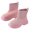 thumbnail image 2 of Fozruso Girls Knit Ankle Boots Stretch Elastic Comfortable Casual Winter Booties For Toddler Youth Kids,Classic Ankle Boots Sizes 10.5 Little Kid(4.5-5 Years), 2 of 6