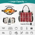 thumbnail image 2 of FORMRS Insulated Lunch Bag Unisex Large Capacity with Shoulder Strap, Beige Christmas Forest, 2 of 6
