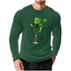 thumbnail image 2 of Amzcrzy - Sudadera Para Hombre, Estilo Informal, Holgada, Elástica, Para Fitness, Para El Hogar, Con Estampado Del Día De San Patricio, Manga Larga, Cuello Redondo, Color Verde Militar, 5Xl, 2 of 5
