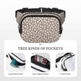 thumbnail image 5 of Picia Cute Rabbit Print Square Double-Layer Waist Bag Mini Adjustable Waist Belt Bag Exercise Running Travel Hiking, 5 of 9