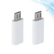 thumbnail image 3 of Adaptador de datos tipo C hembra a micro USB (2 unidades/juego) para tableta, teléfono y portátil (blanco), 3 of 7