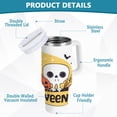 thumbnail image 4 of Stainless Steel Tumbler with Straw and Handle, Double Wall Insulated Tumblers, Halloween-themed Logo, 4 of 9