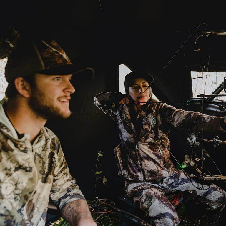 Barronett Blinds Wide Side 95 Portable Hub Blind, 2-Person, Crater