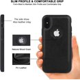thumbnail image 4 of Unique Design Luxury Leather Business Phone Case for iPhone Xs Max Anti-Slip Scratch Resistant Ultra Slim Protective Case (2018,6.5”) (Black), 4 of 12