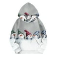 thumbnail image 4 of Lorytime Christmas Sweaters for Kids Boys Girl Snowman Fleece Hoodies Long Sleeve Pullover with Pocket Soft Tops, 4 of 5