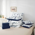 thumbnail image 5 of Manfei Nautical Lighthouse Twin Bedding Sets 7pcs,Ocean Adventure Travel Bedding Comforter Set 7pcs,Sea Sailboat Sheet Sets,Lightweight Bedroom Decorative Reversible, 5 of 7
