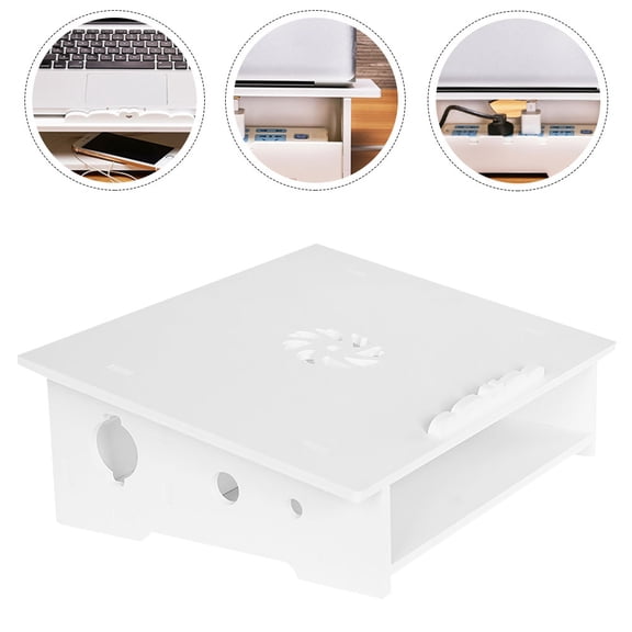 Masteelf 1 Pc Laptop Stand Portable Computer Storage Rack Display Support Rack (White S)