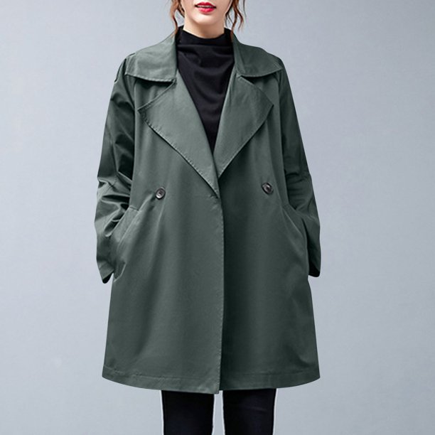 Chaqueta y abrigo informal de manga larga con capucha para mujer, cárdigan de lana con cremallera y solapa de color liso, chaqueta de manga larga, abrigo para mujer