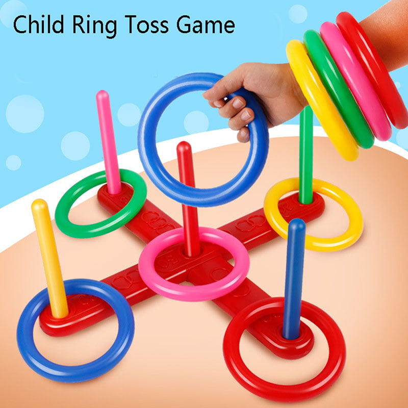 Hoop Ring Toss Plastic Garden Game Pool Toy Outdoor Toys for ChildrenONSJUKL fu 