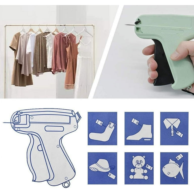 Tagging Gun for Clothing, Standard Retail Price Tag Attacher Gun Kit for  Clothes Labeler with 6 Needles & 1000pcs 2 Barbs Fasteners & Organizer Bag
