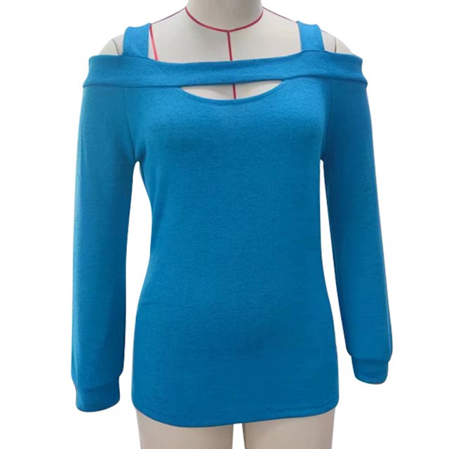 Blusa de hombros descubiertos de color liso, blusa de hombros descubiertos, blusa de manga larga con hombros descubiertos, blusa con hombros descubiertos, artesanía excepcional