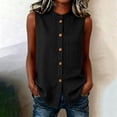 thumbnail image 7 of Ashirexll Summer Tops for Women Summer Stand Collar Sleeveless Casual Shirt with Pockets Top for Spring, 7 of 7