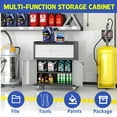 thumbnail image 6 of DKYNDSYN Metal Storage Cabinet with Wheels, Lockable Tool Cabinet with Adjustable Shelf, Rolling Garage Cabinet with 1 Drawer and 2 Doors, 29.5x16.5x34.6 inches, 500 lbs Capacity, Black/Gray, 6 of 7