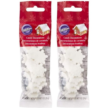 Wilton Candy Decorations White Snowflakes (Pack of 2)