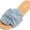 Denim, variant on Roxoni Open Toe Sandal Slippers for Women - Indoor Outdoor Slides Shoes for Women - Spring Summer Slippers for Women