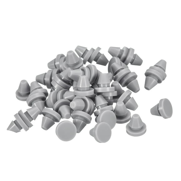 Unique Bargains 50pack Silicone Plugs, Rubber Round Snap in Locking Hole Plugs Waterproof Hole Plug for 6-7mm Hole, Grey