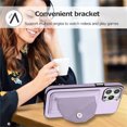 thumbnail image 3 of Jiahe Cover foriPhone XS/X, Wallet Case with Credit Card Holder,Shockproof Anti-drop Button Wallet PU Leather Card Slots Anti-Scratch Cover Case, purple, 3 of 6