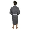 thumbnail image 2 of Juicy Trendz Men’s Terry Cotton Bathrobe with Shawl Collar, Two Tone Spa Robe & Adjustable Belt, 2 of 2