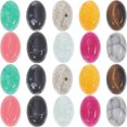 thumbnail image 1 of BRIGHTFUFU 20pcs Cabuchones naturales Cabuchones de piedra Joyas haciendo encantos encantadores hechos a mano, 1 of 1