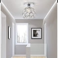 thumbnail image 2 of Semi Flush Mount Crystal Ceiling Light, Chrome Metal Cage with Clear Crystal Spheres, Easy Installation for Bedroom Bathroom (Small), 2 of 5