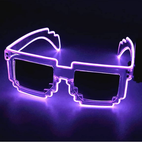 LINLIN Light Up Glasses, LED Glasses Party Glasses Sunglasses Cool Glasses Battery for Halloween