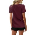 thumbnail image 1 of Camiseta holgada de manga corta Sonducket para mujer Vino rojo S, 1 of 6