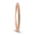 thumbnail image 2 of SZUL Women's Thin 1MM Rope Knurl Wedding Band in 14K Rose Gold, 2 of 4