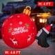 thumbnail image 3 of Campana de Navidad inflable con forma de pingüinos de Onory, empujan una campana de Navidad de 4 pies, 3 of 5