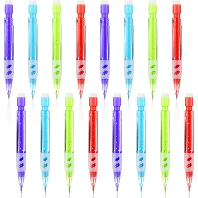Mabor 16 PCS Mechanical Pencils Small 0.7 Mm Automatic Pencil With Eraser for High School Students Kids Mini Office Supplies for Writing Drawing Drafting