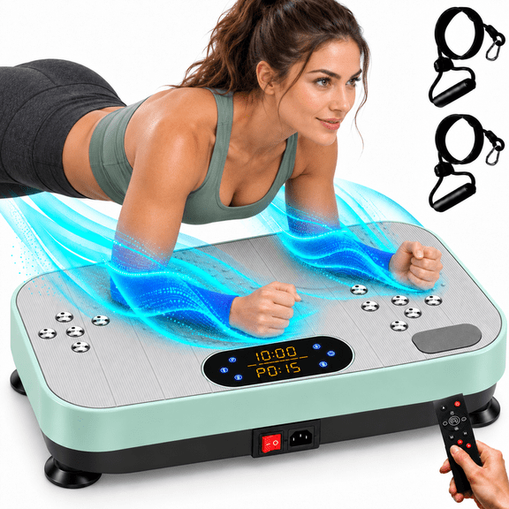 Vibration Plate Exercise Machine for Lymphatic Drainage, Vibrating Fitness Platform 450 lbs Capacity Full Body Shaker Workout Equipment, Vibration Platform Machine Shaping Vibrate Board Sport Home