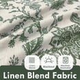 thumbnail image 3 of DriftAway Linen Floral Paisley Loden Green Blackout Curtains for Living Room Bedroom 72 Inch Length 2 Panels Lined Back Tab Rod Pocket Window Drapes Thermal Farmhouse Country Jacobean Curtains, 3 of 8