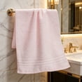 thumbnail image 5 of AUNVITO 100% Cotton Bath Towels, Light Weight, Soft, Super Absorbent and Fast Drying, No Fading Multipurpose Use for Sports, Swimming, Travel, Fitness, Yoga, Multicolor, 5 of 7