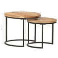 thumbnail image 4 of vidaXL Nesting Tables 2 pcs Solid Acacia Wood, 4 of 5