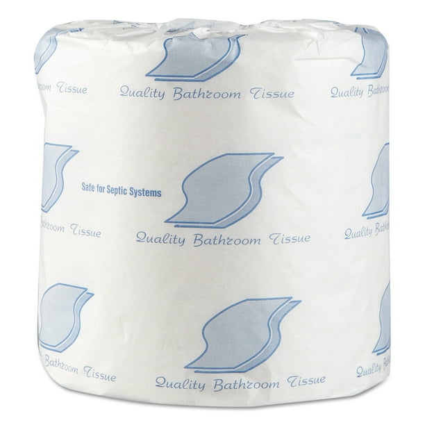 GEN Standard Toilet Paper, Septic Safe, 1Ply, White, 1,000 Sheets/Roll, 96 Wrapped Rolls/Carton