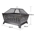 thumbnail image 3 of 1Pc Iron Fire Pit Outdoor，Bowl Top To Ground: 34Cm,Bowl Deep:24.5Cm，Suitable For Camping, Beach, Garden, Warm Body And Hands ，Iron，Black, 3 of 8