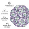 thumbnail image 4 of Fuzoiu Lavender Flowers Print Leather Coasters Set,Drink Coasters Set of 6,for Tabletop Protection, Durable PVC Coasters,Home Décor and Housewarming Gift,Octagon, 4 of 7