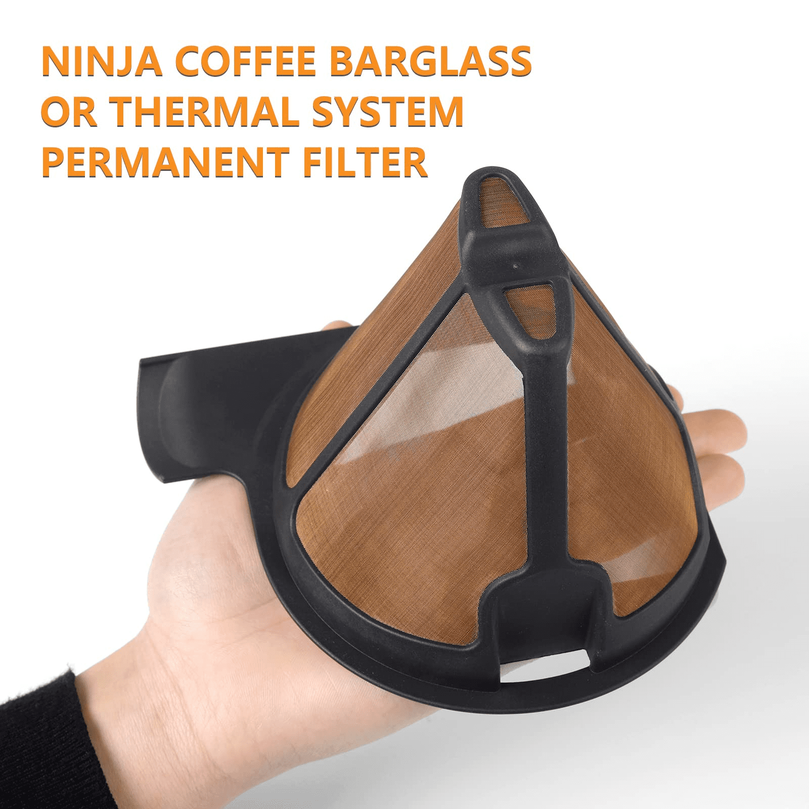 Lot de 4 filtres à café réutilisables coniques, filtres à café  réutilisables de remplacement pour les machines à café Ninja CF09X Series,  panier de filtre à café réutilisable de remplacement permanent 