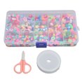 thumbnail image 1 of Kit para hacer joyas de bricolaje con diseños únicos hechos a mano, juego de 300 cuentas de arcilla polimérica estampadas, 1 of 8