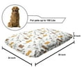 thumbnail image 2 of Cartoon Pet Bed, Simple Repetitive Pattern with Fox Teddy Bear Mushrooms and Fern, Chew Resistant Pad for Dogs and Cats Cushion with Removable Cover, 24" x 39", Multicolor, by Ambesonne, 2 of 4