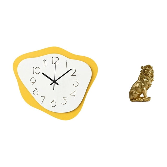 Reloj de pared acrílico con forma de león, adorno moderno y silencioso, ideal para la oficina, fiestas, inauguración de casa, cocina, dormitorio o arm
